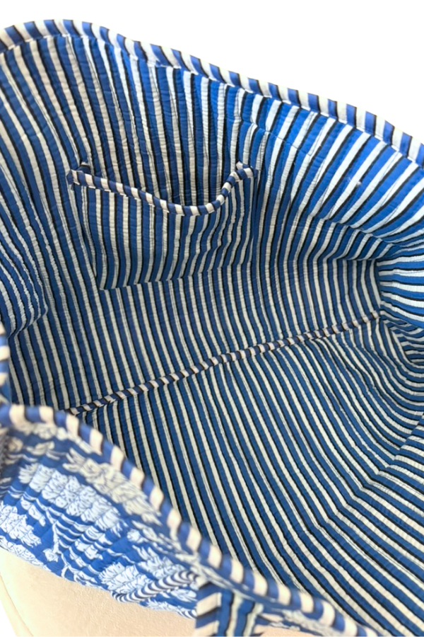 Molly, Blue & White Quilted Bag