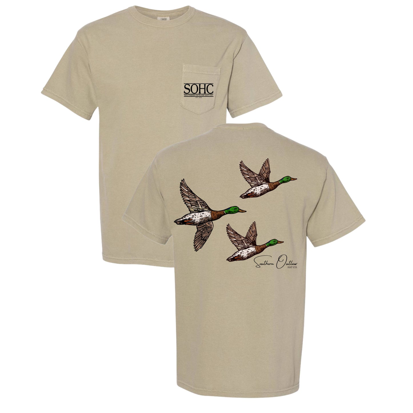 Mallards in Flight, Khaki