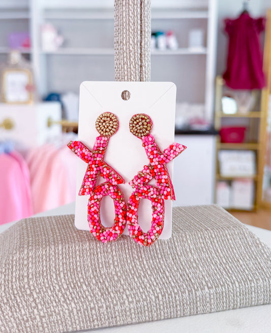 XOXO Beaded Earrings