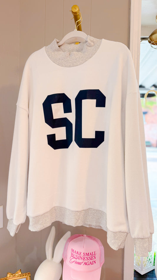 SC Mock Neck Reversible Crew, Grey