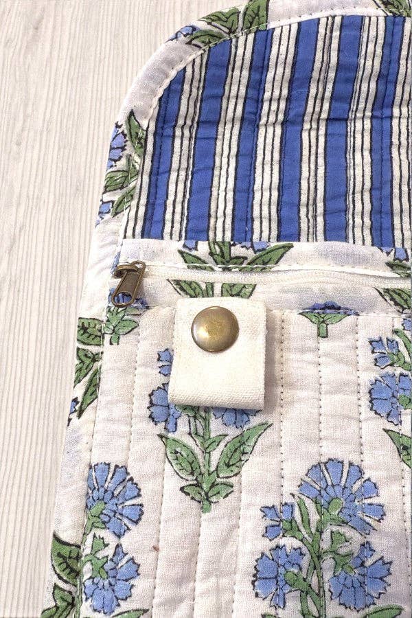 Patsy's Jewelry Case, Blue Quilt
