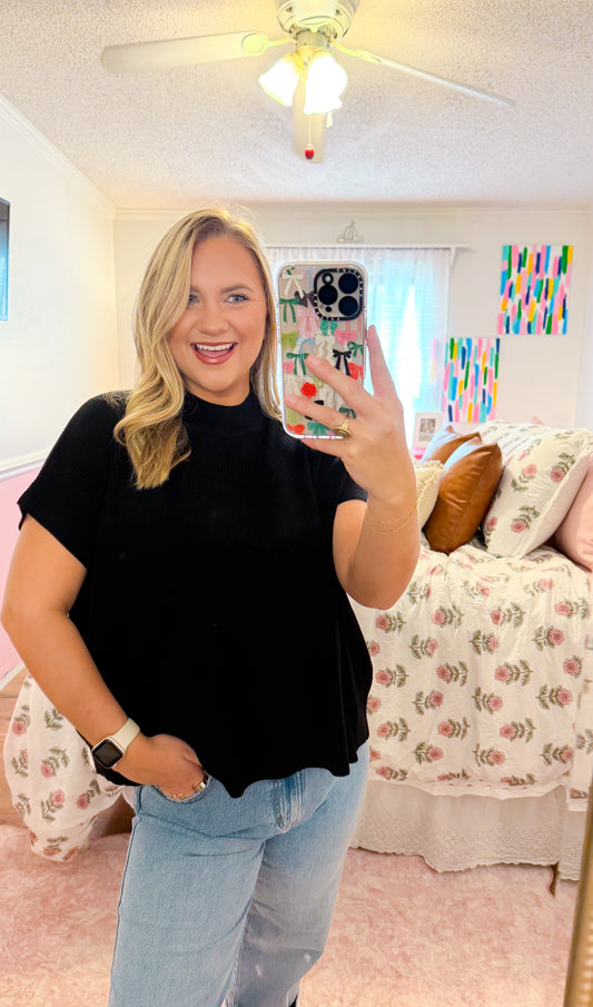 Shelley Sleeveless Sweater, Black