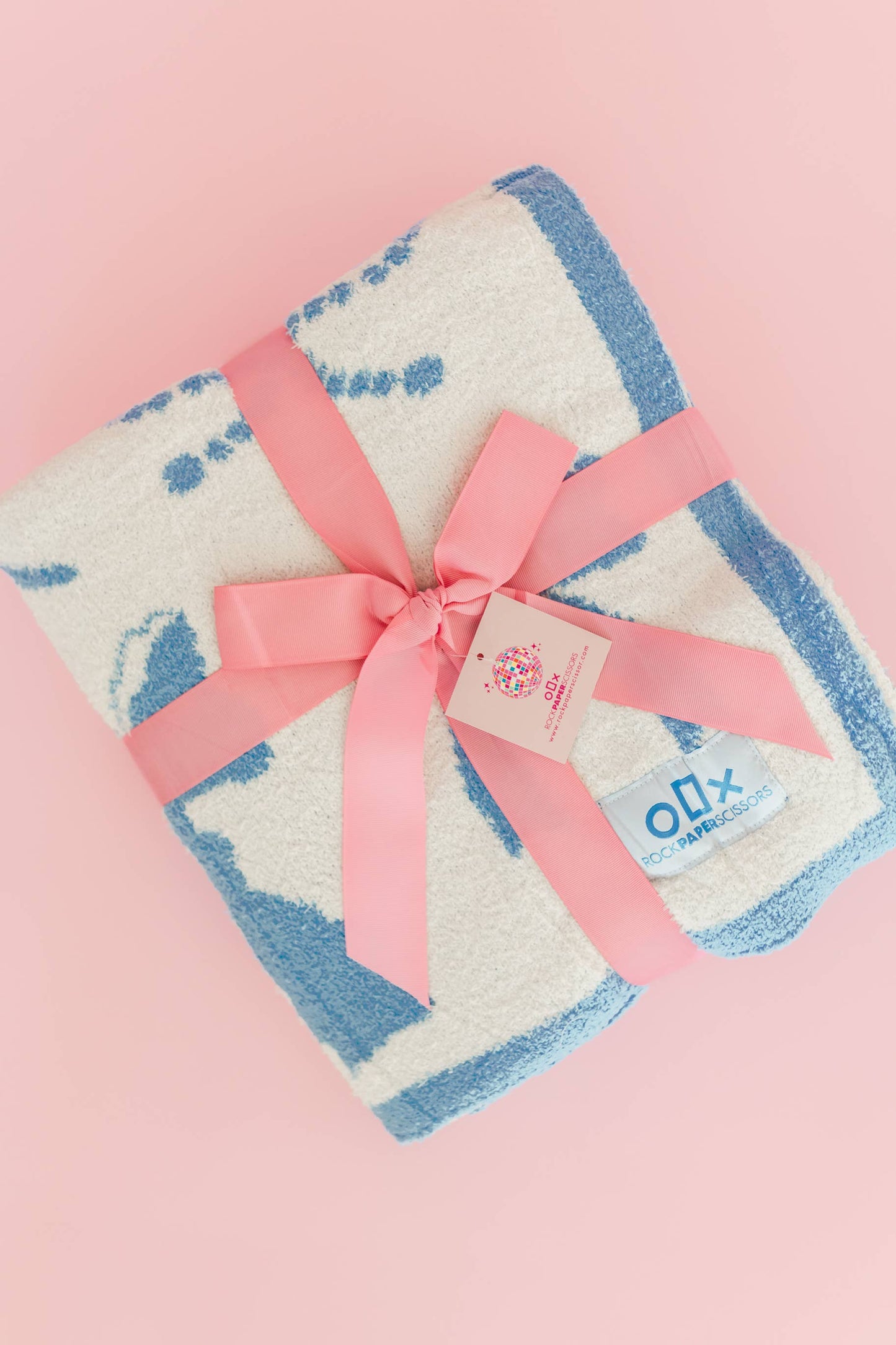 Luxury Throw Blanket, Wrapped in Blue Bows