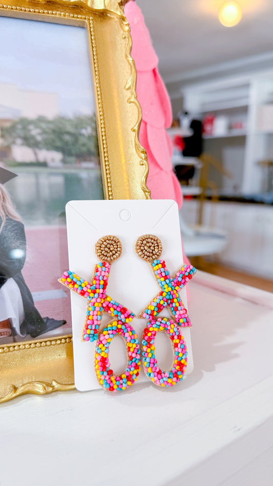 XOXO Beaded Earrings