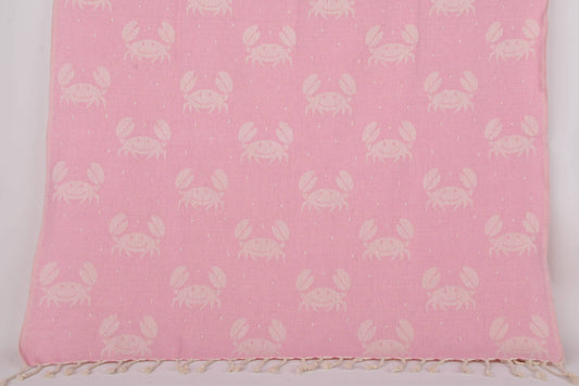 Beach Towels, Pink Crab