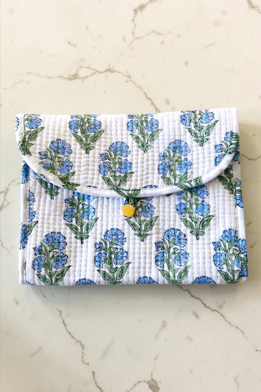 Patsy's Jewelry Case, Blue Quilt