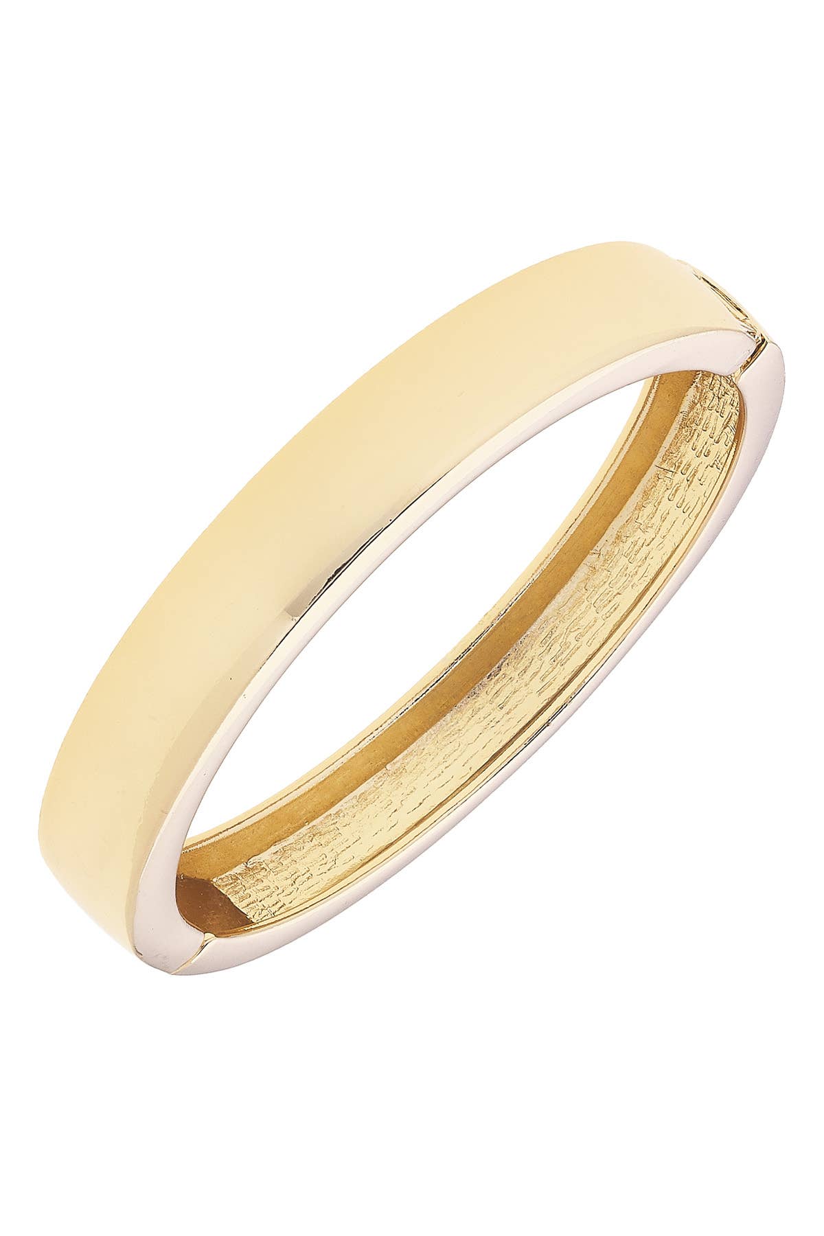 Clara Hinge Bangle, Shiny Gold