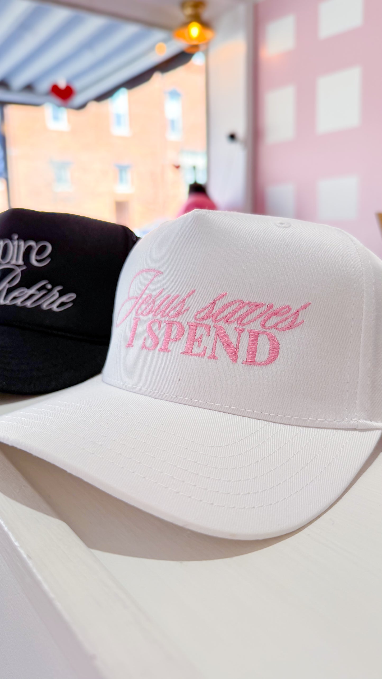 Jesus Saves I Spend, White