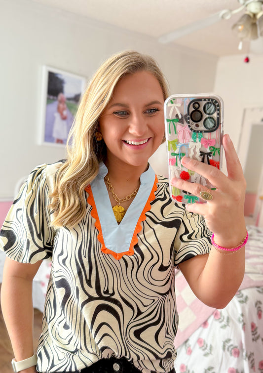 Safari Chic, Light Blue Collar