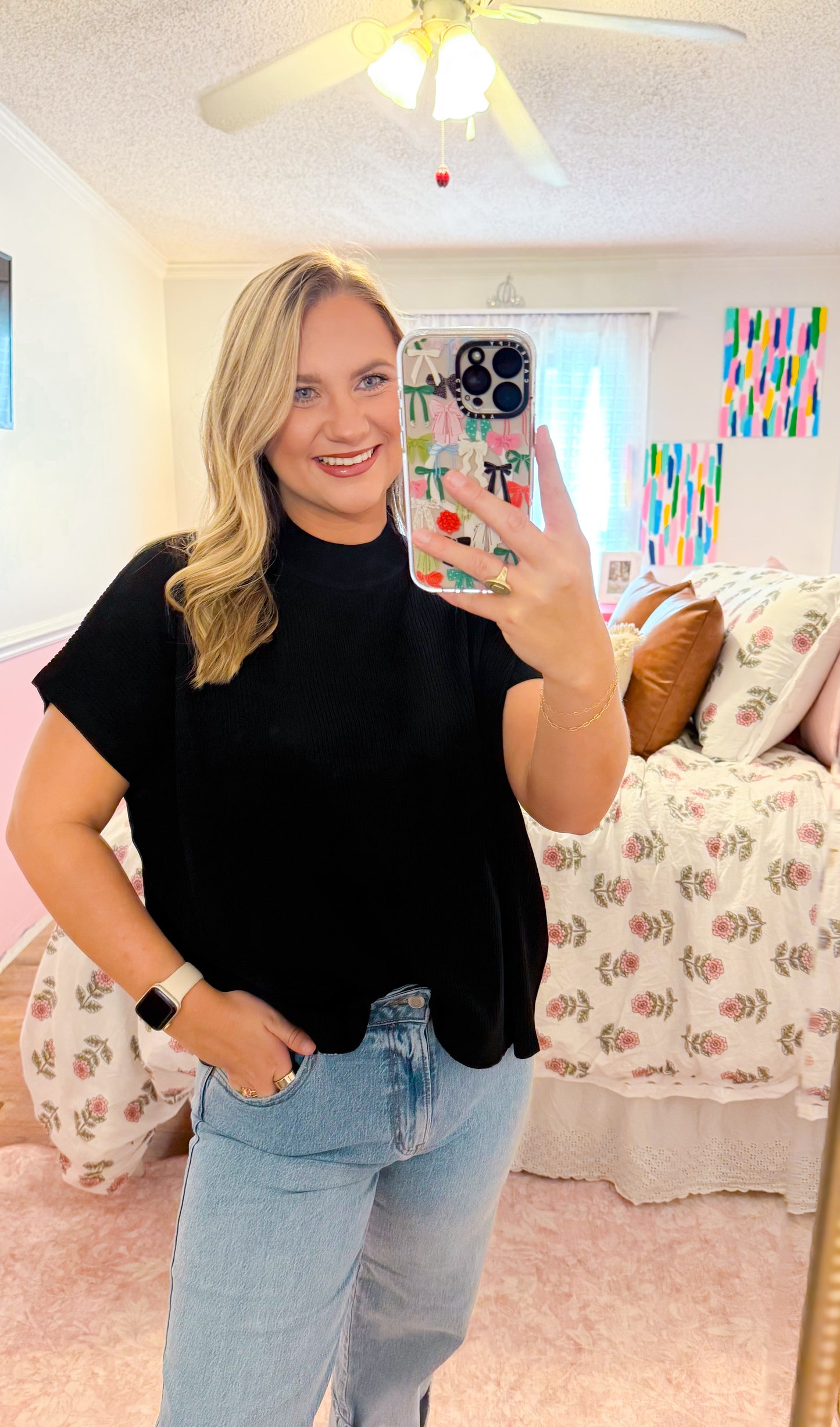 Shelley Sleeveless Sweater, Black