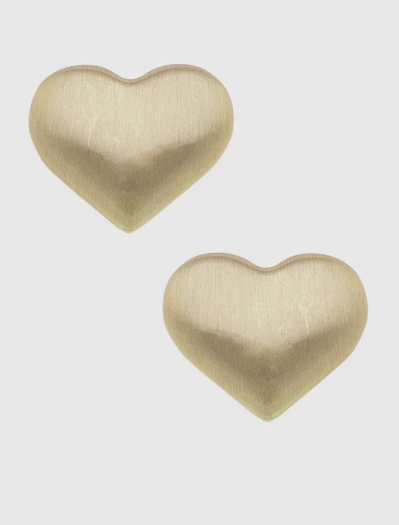Icon Puff Heart Stud, Gold