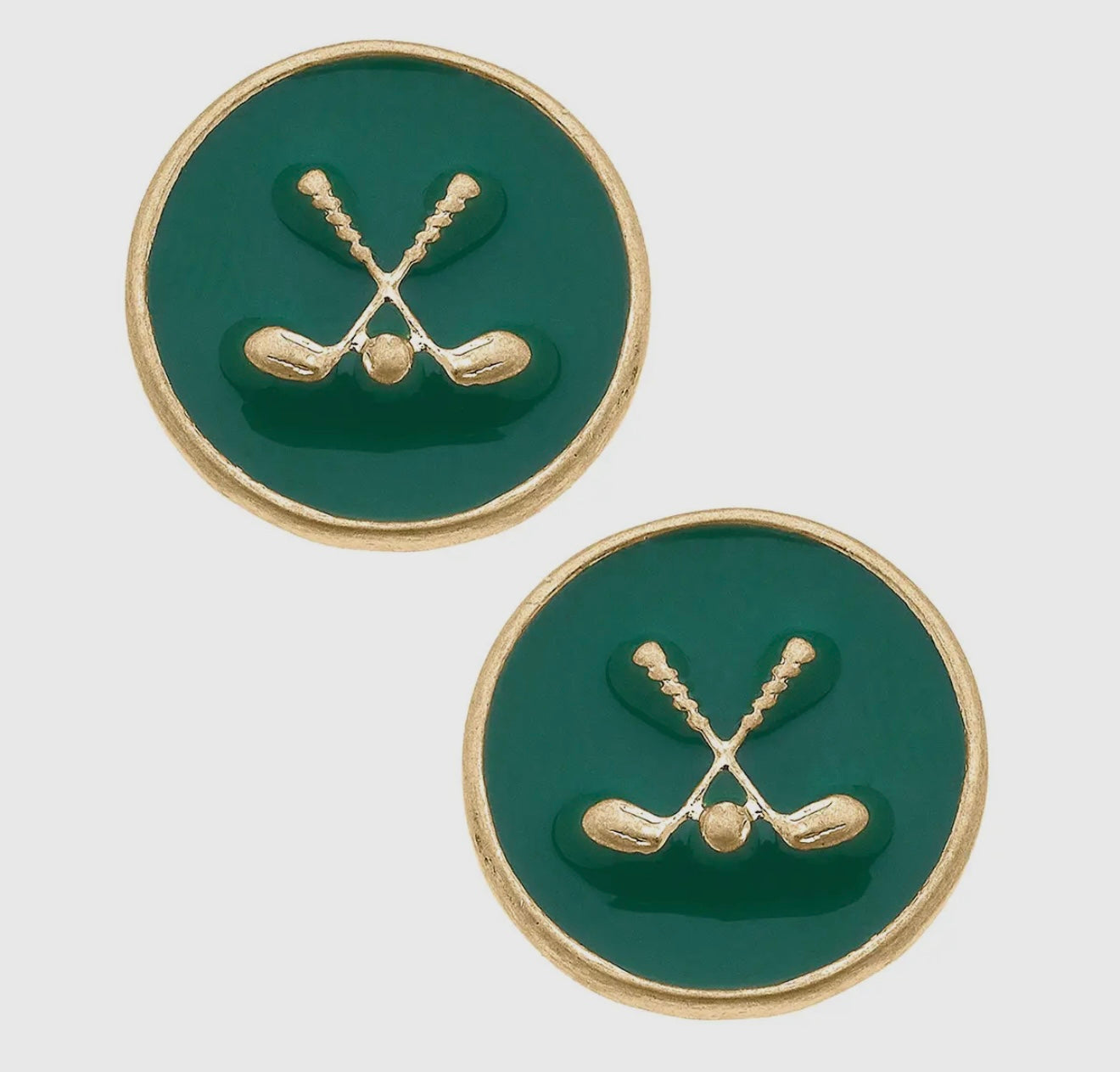 Paige Golf Studs, Green