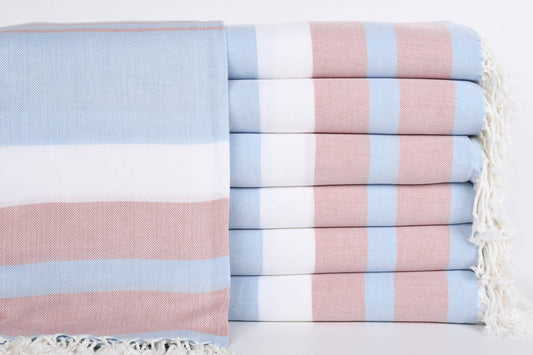 Beach Towel, Blue & Red