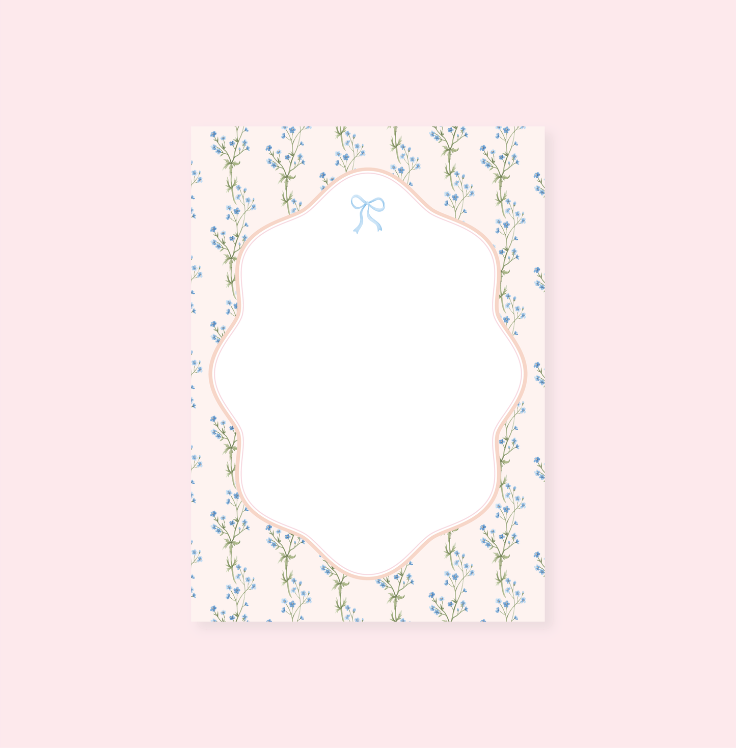 Watercolor Floral Bow Notepad
