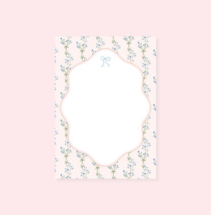 Watercolor Floral Bow Notepad